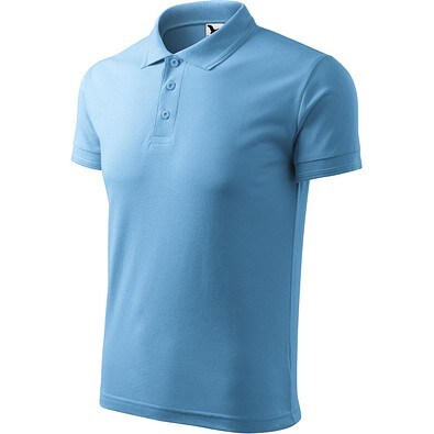 MALFINI Polohemd Herren Pique Polo, S, azureblau