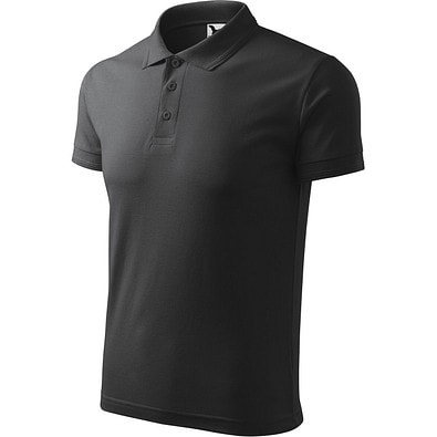 Polohemd Herren Pique Polo, XL, anthrazit melliert