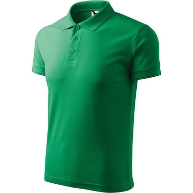 Polohemd Herren Pique Polo, XL, grasgrün