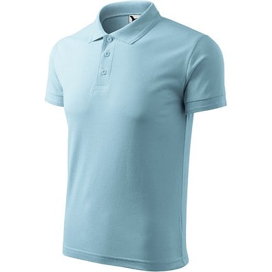 Polohemd Herren Pique Polo, XL, himmelblau