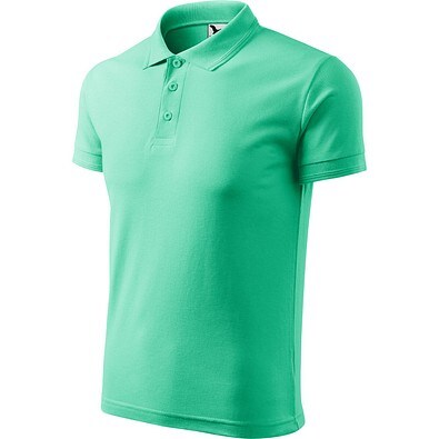 Polohemd Herren Pique Polo, XL, minze