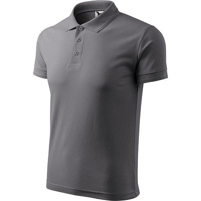 Polohemd Herren Pique Polo, XL, stahlgrau