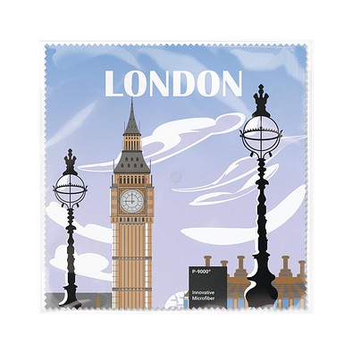 POLYCLEAN Brillenputztuch 20x20 cm im Polybeutel, weiss / individuell