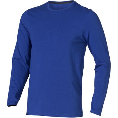 ELEVATE Herren Öko Langarmshirt Ponoka, blau, XXXL