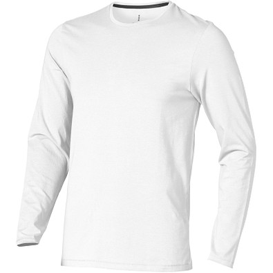 ELEVATE Herren Öko Langarmshirt Ponoka, weiß, L