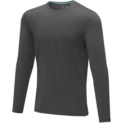 ELEVATE Herren Öko Langarmshirt Ponoka, storm grey, XS