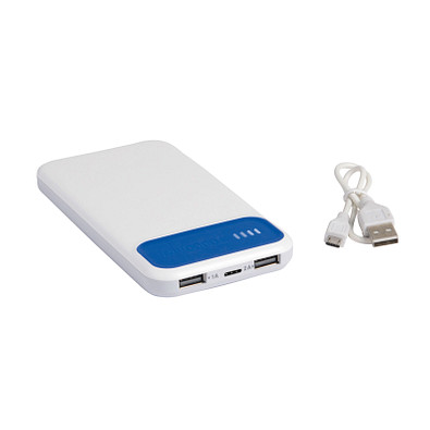 Powerbank SILICON VALLEY 10.000 mAh, blau/weiß