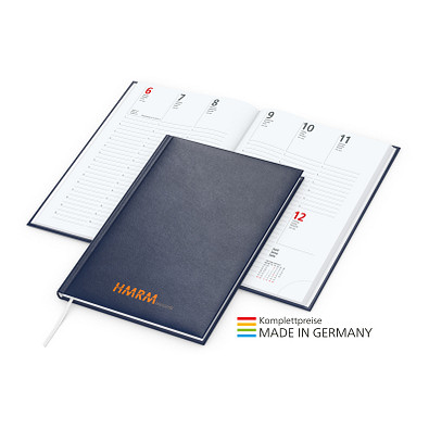 Geiger-Notes Wochentimer Prestige Bestseller dunkelblau, inkl. Siebdruck-Digital