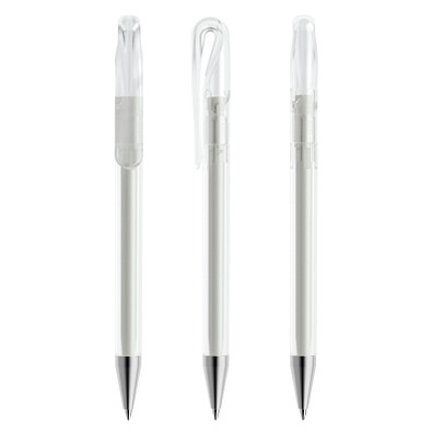 prodir® Drehkugelschreiber DS1 TFS Twist, blaue Mine, klar