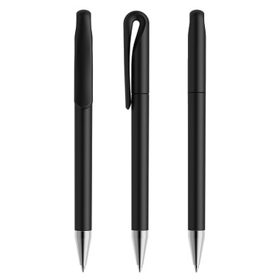 prodir® Drehkugelschreiber DS1 TMS Twist, blaue Mine, schwarz