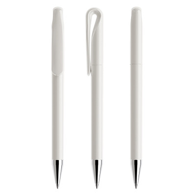 prodir® Drehkugelschreiber DS1 TPC Twist, blaue Mine, weiß