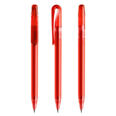 prodir® Drehkugelschreiber DS1 TTT Twist, blaue Mine, rot