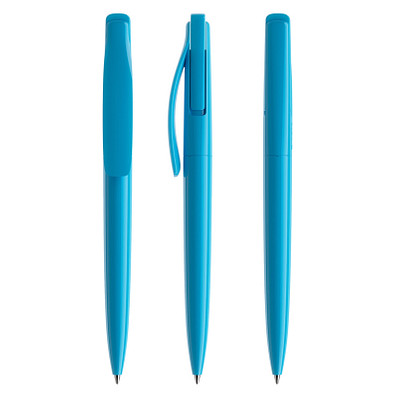 prodir® Druckkugelschreiber DS2 PPP Push, blaue Mine, cyanblau prodir® Druckkugelschreiber DS2 PPP Push, blaue Mine, cyanblau
