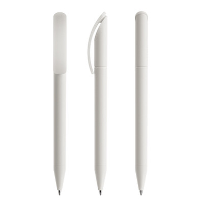 prodir® Drehkugelschreiber DS3 TMM Twist, blaue Mine, weiß