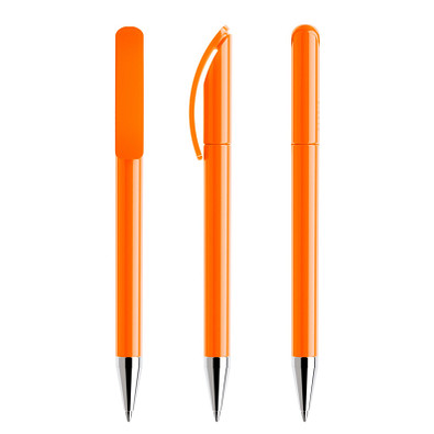 prodir® Drehkugelschreiber DS3 TPC Twist, blaue Mine, orange