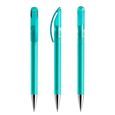 prodir® Drehkugelschreiber DS3 TTC Twist, blaue Mine, türkis