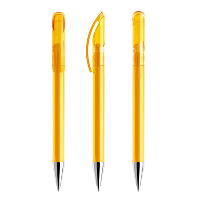 prodir® Drehkugelschreiber DS3 TTC Twist, blaue Mine, gelb