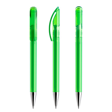 prodir® Drehkugelschreiber DS3 TTC Twist, blaue Mine, hellgrün