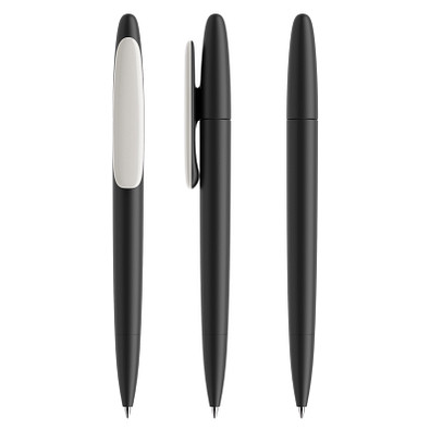 prodir® Drehkugelschreiber DS5 Soft Touch TRR Twist, blaue Mine, schwarz/weiß