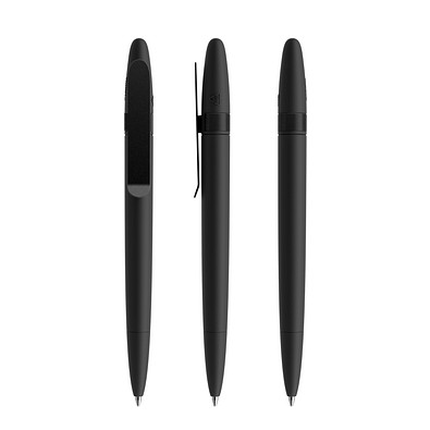 prodir DS5 Soft Touch TSR Twist Kugelschreiber, Black-Black satin finish