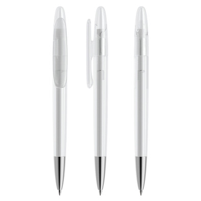 prodir® Drehkugelschreiber DS5 TFS Twist, blaue Mine, klar