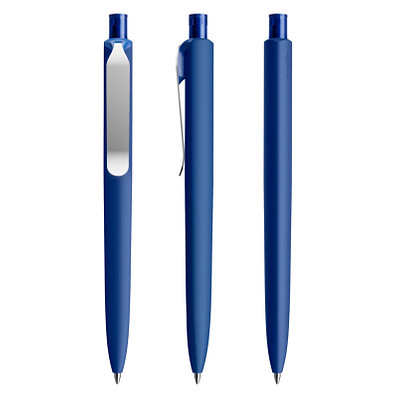 prodir® Druckkugelschreiber DS8 Soft Touch PSR Push, blaue Mine, klassikblau