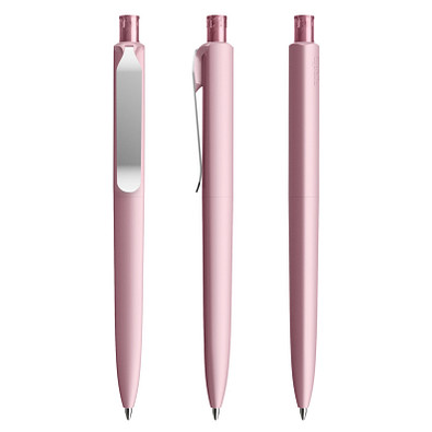 prodir® Druckkugelschreiber DS8 Soft Touch PSR Push, blaue Mine, rosé