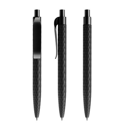 prodir® Kugelschreiber QS01 PMP Push, blaue Mine, schwarz