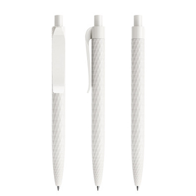 prodir® Druckkugelschreiber QS01 PMP Push, blaue Mine, weiß