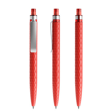 prodir® Druckkugelschreiber QS01 PMS Push, blaue Mine, rot