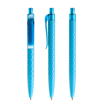 prodir® Druckkugelschreiber QS01 PMT Push, blaue Mine, cyanblau