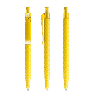 prodir® Druckkugelschreiber QS01 PMT Push, blaue Mine, gelb