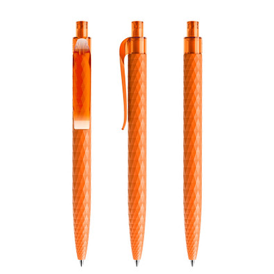 prodir® Druckkugelschreiber QS01 PMT Push, blaue Mine, orange