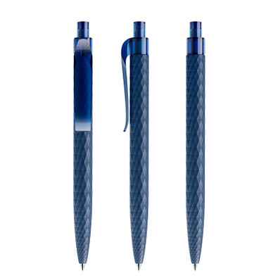 prodir® Druckkugelschreiber QS01 PMT Push, blaue Mine, dunkelblau
