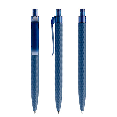 prodir® Druckkugelschreiber QS01 Soft Touch PRT Push, blaue Mine, dunkelblau