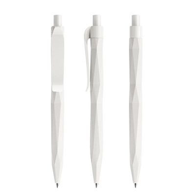 prodir® Druckkugelschreiber QS20 PMP Push, blaue Mine, weiß