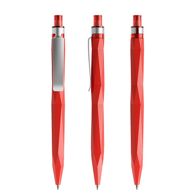 prodir® Druckkugelschreiber QS20 PMS Push, blaue Mine, rot