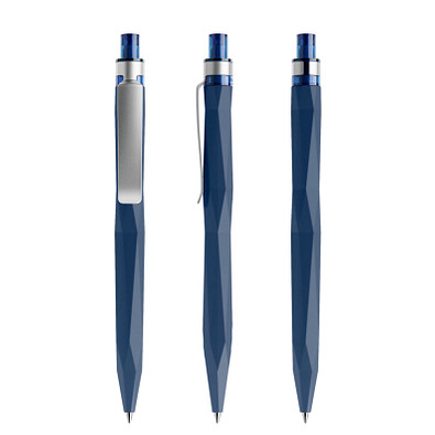 prodir® Druckkugelschreiber QS20 Soft Touch PRS Push, blaue Mine, dunkelblau