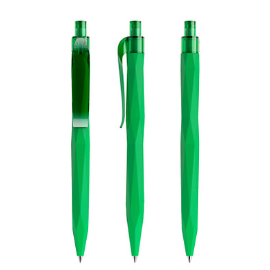 prodir® Druckkugelschreiber QS20 Soft Touch PRT Push, blaue Mine, hellgrün