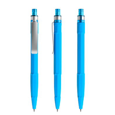 prodir® Druckkugelschreiber QS30 Soft Touch PRS Push, blaue Mine, cyanblau prodir® Druckkugelschreiber QS30 Soft Touch PRS Push, blaue Mine, cyanblau