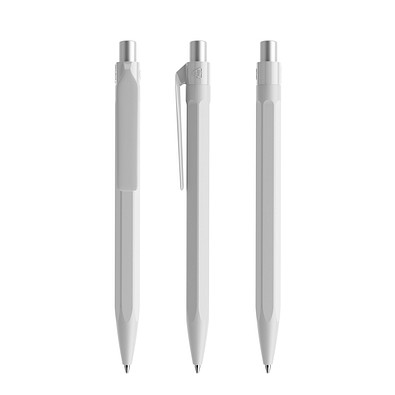 prodir QS50 PMP Push Kugelschreiber, Concrete Grey-Silver satin finish
