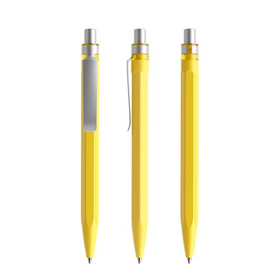 prodir QS50 PMS Push Kugelschreiber, Lemon-Silver satin finish