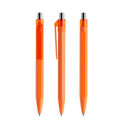 prodir QS50 PMT Push Kugelschreiber, Orange-Silver chrome finish