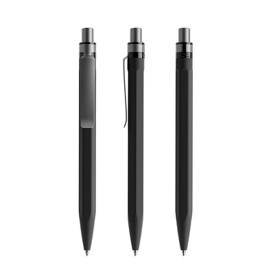 prodir QS50 Soft Touch PRS Push Kugelschreiber, Black-Graphite satin finish