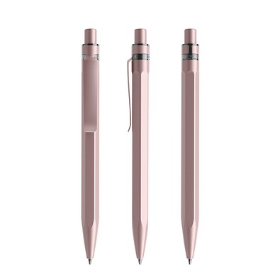 prodir QS50 Stone PQS Push Kugelschreiber, Rose Quartz-Rose Quartz satin finish