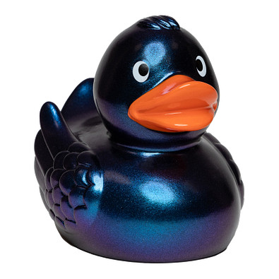 Quietsche-Ente Klassik, metallic/blau