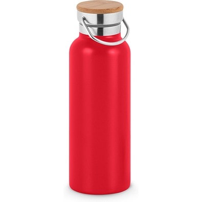 RAGNAR. Trinkflasche aus Edelstahl (36% recycelt) (570 mL), doppelwandig und vakuumisoliert, Rot