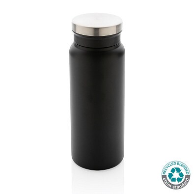 RCS recycelte Stainless Steel Vakuumflasche 600ml, schwarz, schwarz