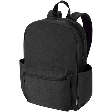 Recanvas 15,6” GRS recycelter City-Rucksack 16L, schwarz