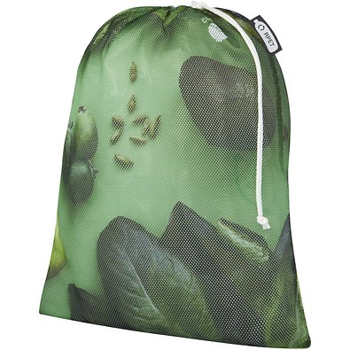 recycelter Polyester-Zuziehbeutel, 30 x 41 cm, weiss